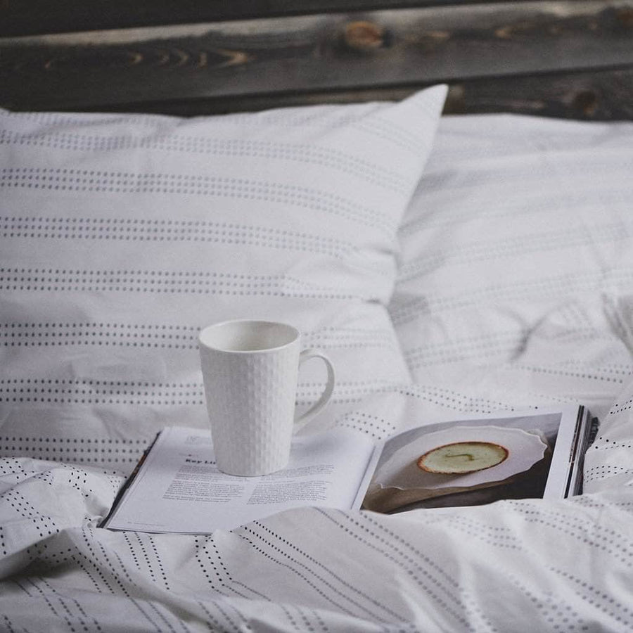 Essential Percale Sheet Set - Navy Dots