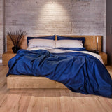 Made Bed Navy Blue Sheet Set Canada
