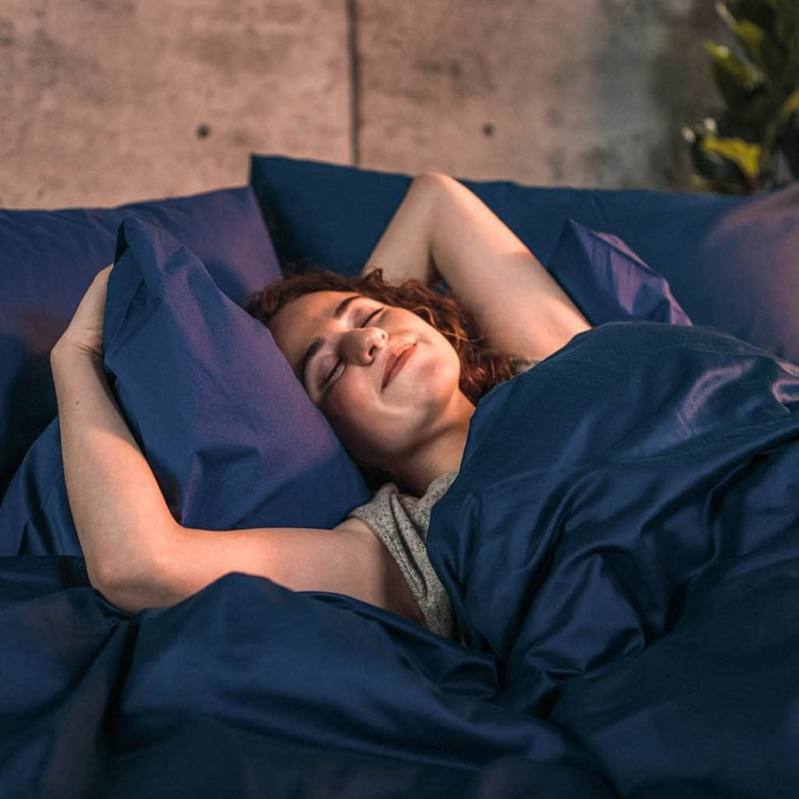 Navy Blue Sateen Duvet Cover Canada
