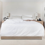 Made bed sateen sheets white Canada