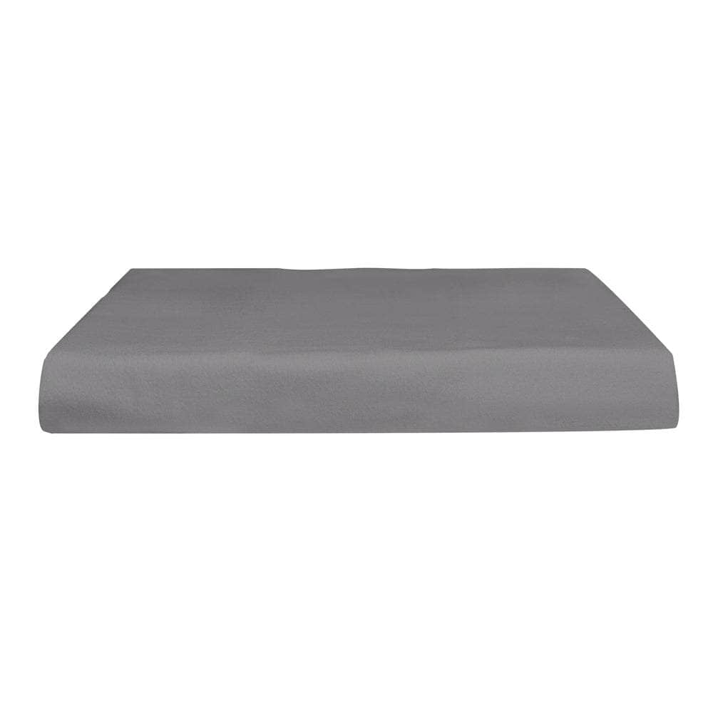 folded Pewter Flannel Fitted Sheet