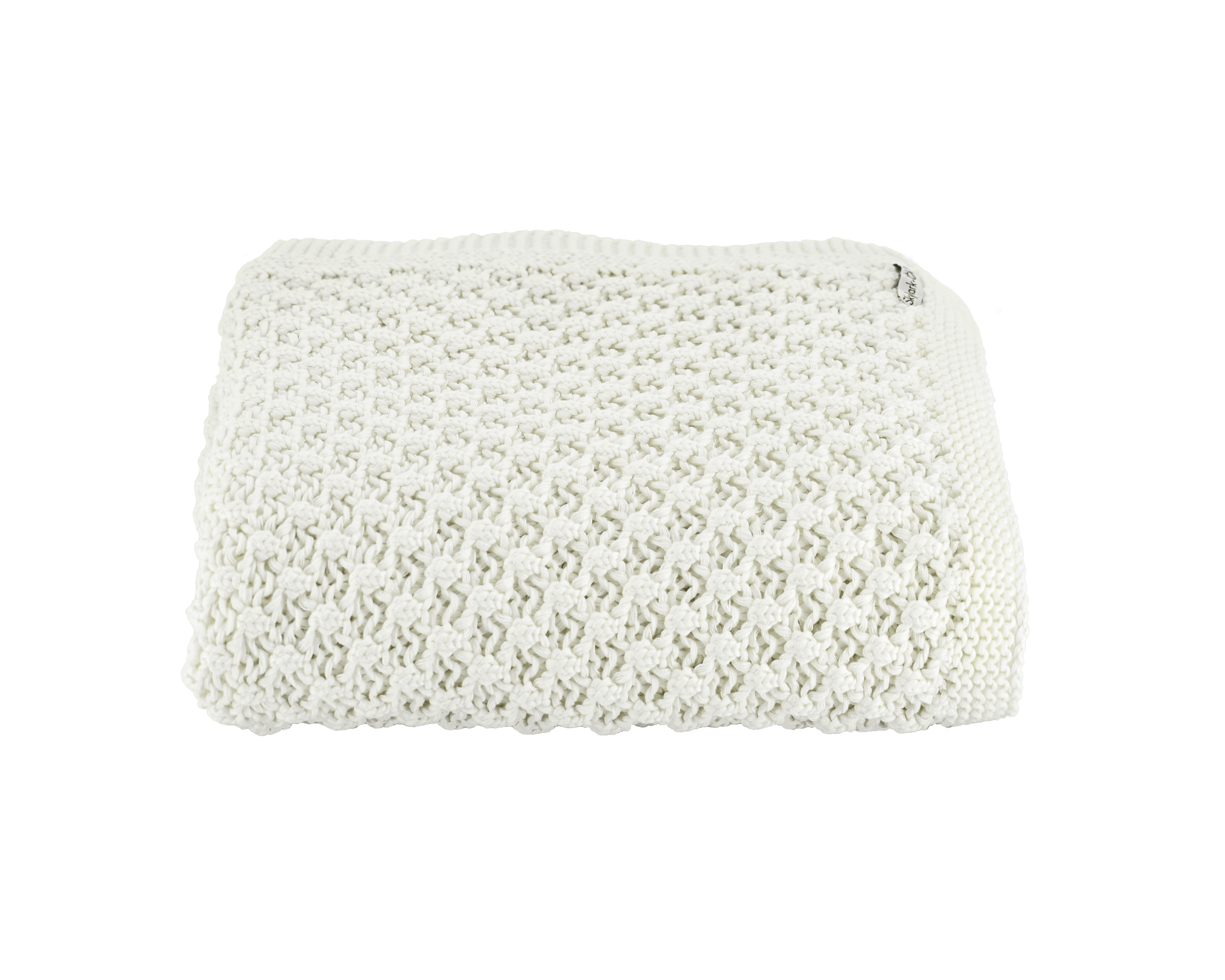 White Knitted Throw Blanket