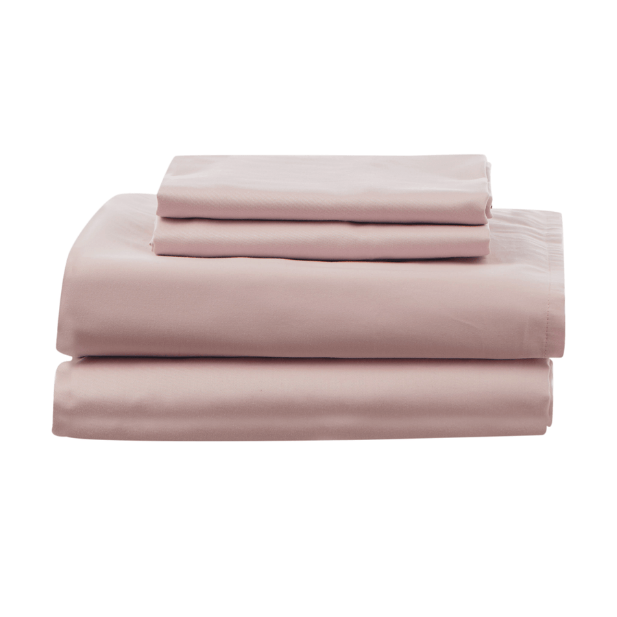 Dusty Rose Refined Sateen Sheet set 2 Pillow cases 1 Fitted sheet 1 Loose Sheet 