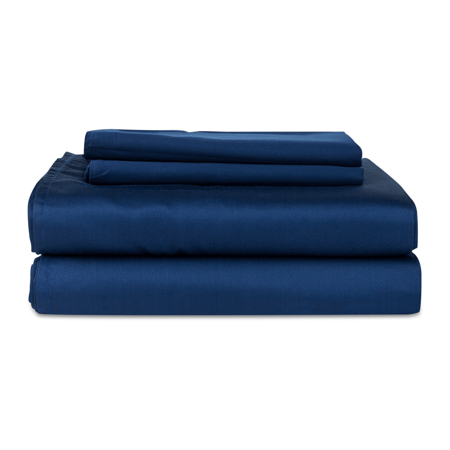 Sateen Sheet Set Navy Blue Canada