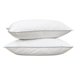 Soft Essential Pillows shown with grey piping