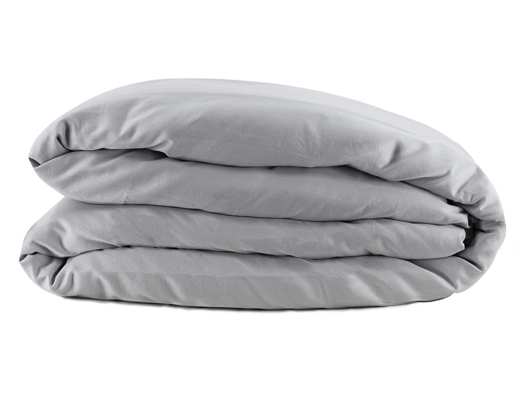 Washed Sateen Duvet Cover Grey Canada