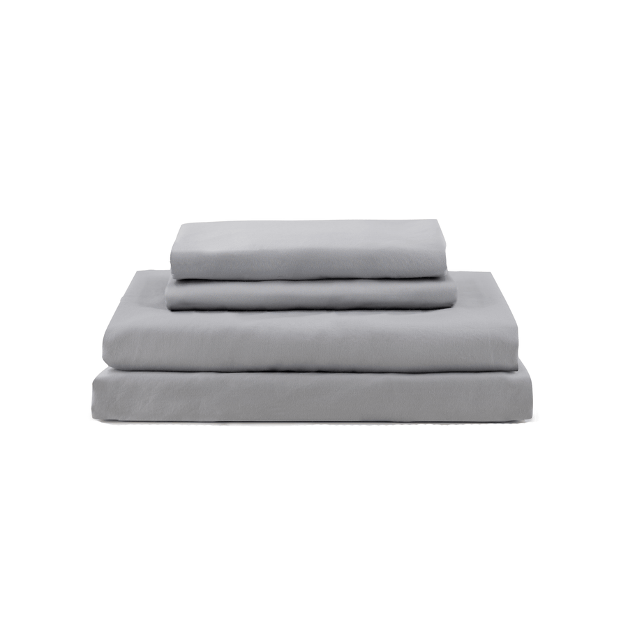 Washed Sateen Grey Sheet Set Canada
