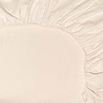 Close up of Chalk Fitted Sheet