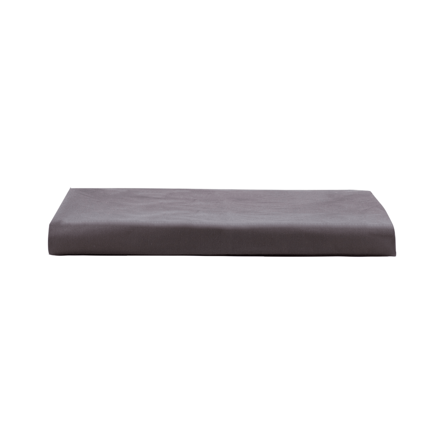 Percale Cotton Fitted Sheet Charcoal Grey Canada