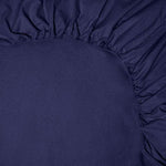Close up of Navy Blue Fitted Sheet