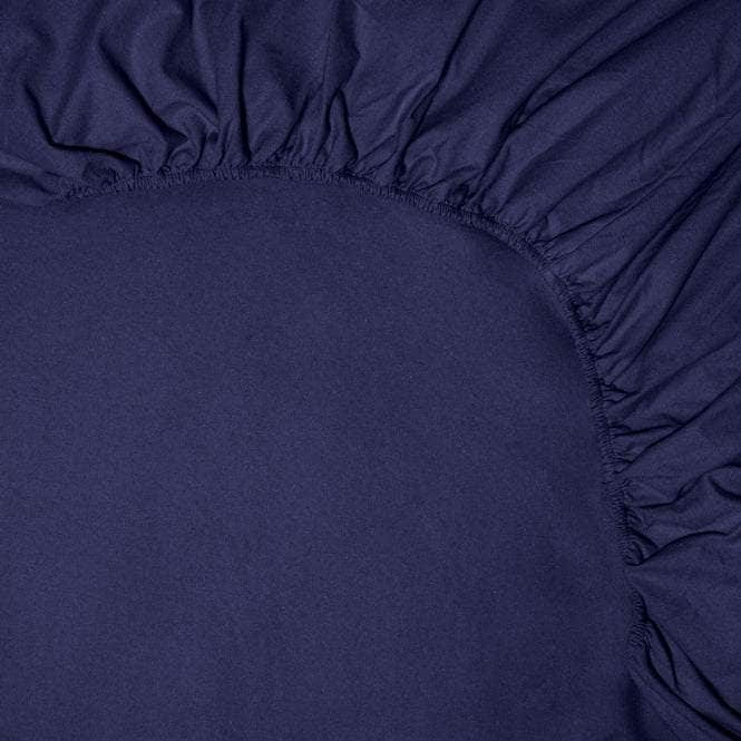 Close up of Navy Blue Fitted Sheet