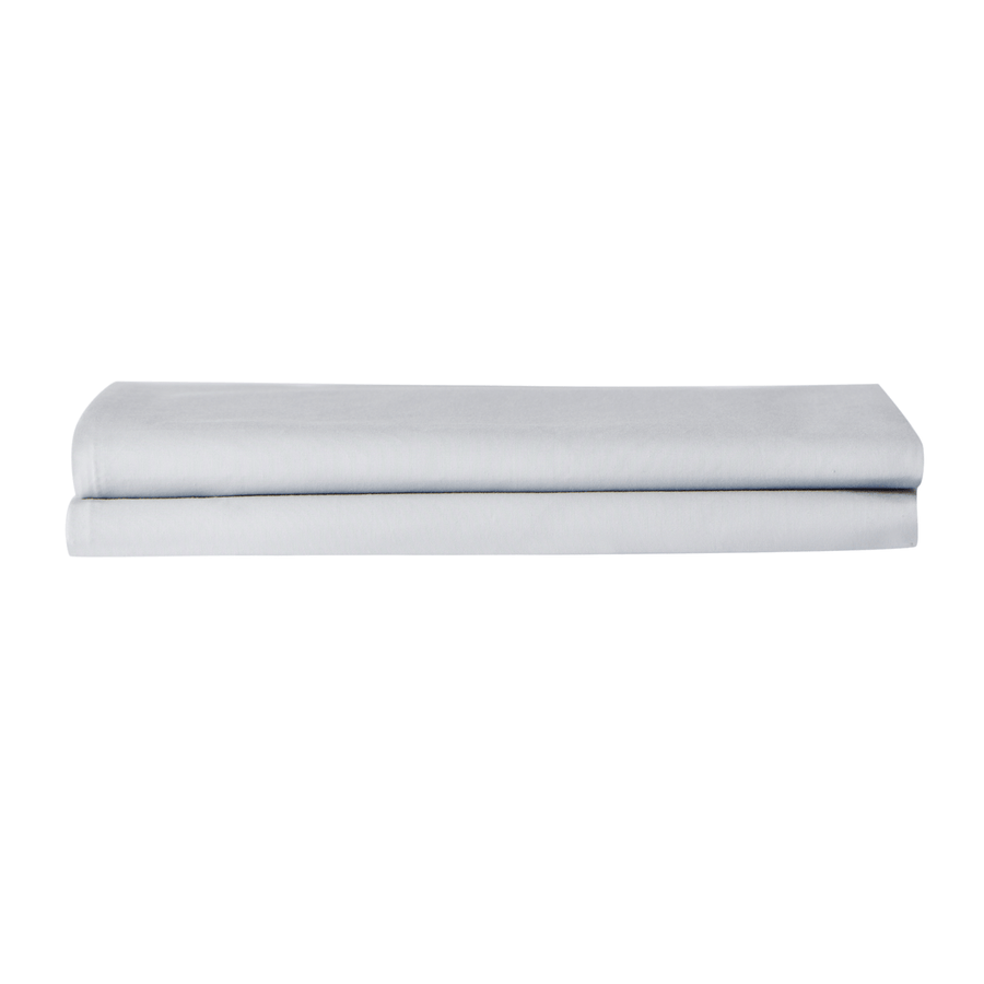 Essential Collection Percale Pillowcases in Light Grey