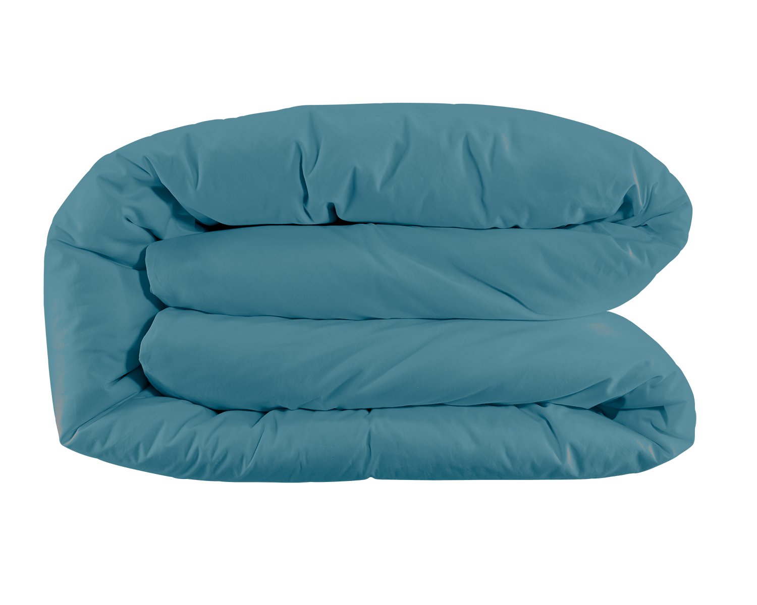 Washed Percale Duvet Cover Blue