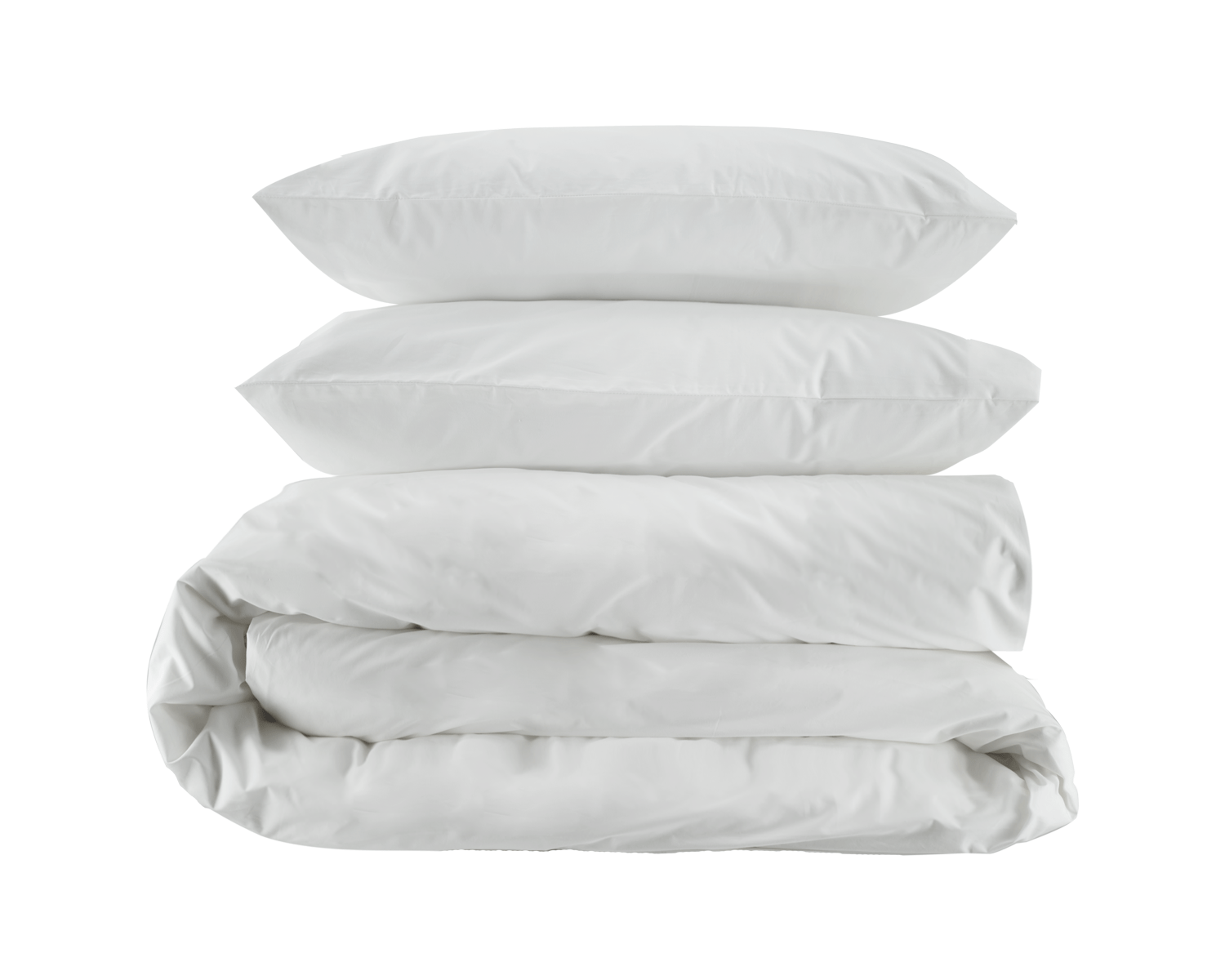 White Essential Collection Percale Duvet Cover and Pillowcase Set